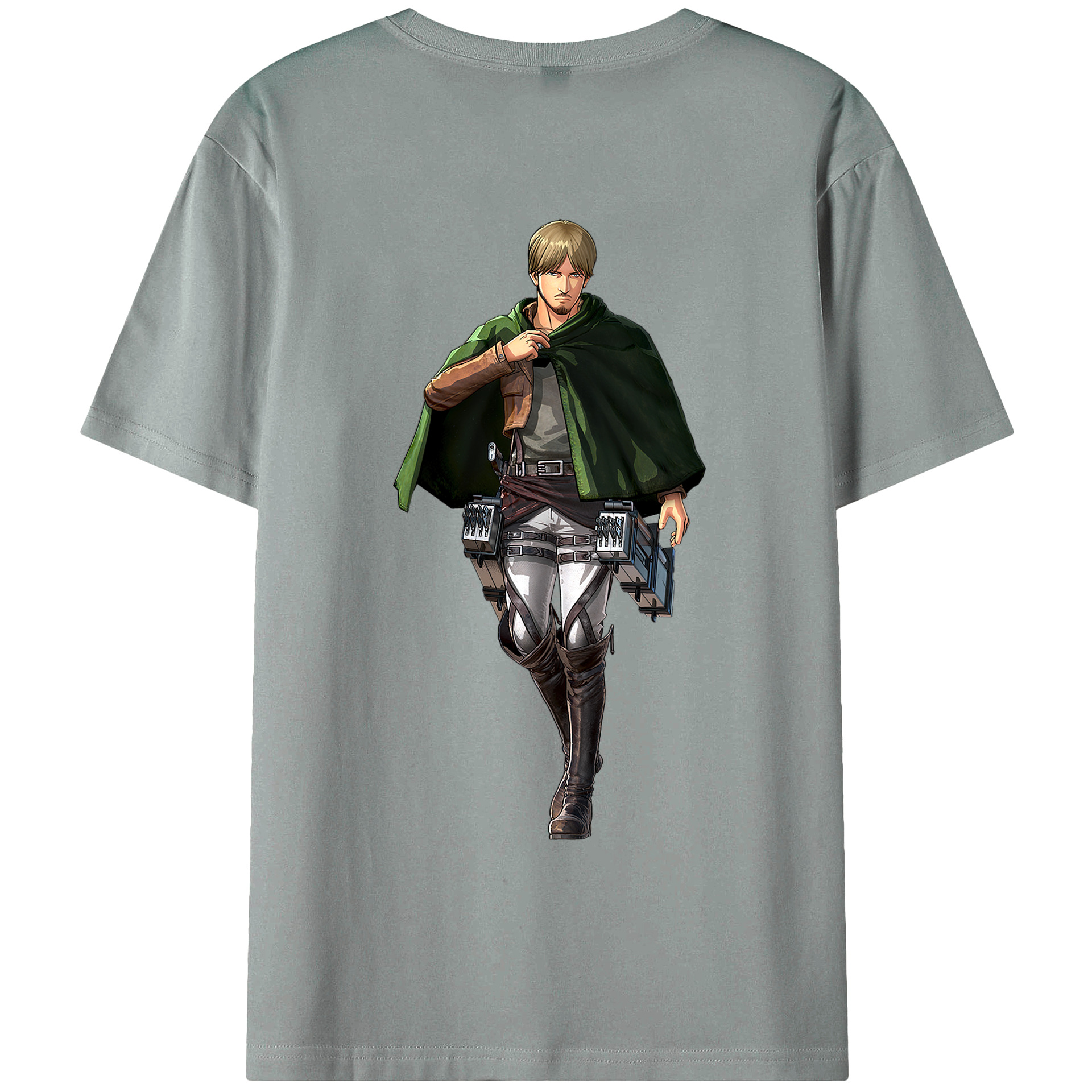 （画像用） 進撃の巨人 ミケ·ザカリアス Attack on Titan Mike Zakarius 綿100％ メンズ半袖Tシャツ（バックプリント） 通気性